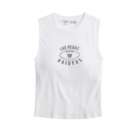 ABERCROMBIE & FITCH WOMENS LAS VEGAS RAIDERS HIGH NECK TANK