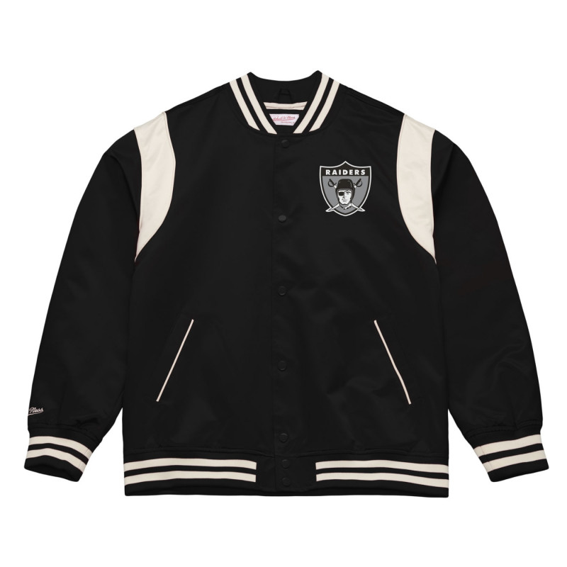 MITCHELL & NESS RAIDERS RETRO ROOTS LIGHTWEIGHT SATIN JACKET