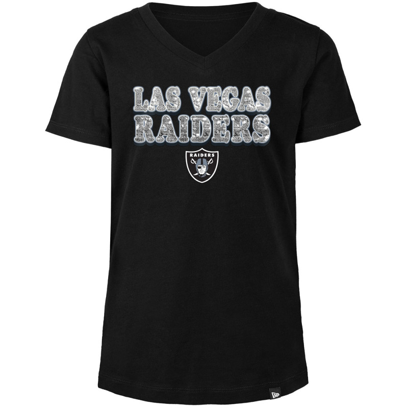 NEW ERA GIRLS YOUTH LAS VEGAS RAIDERS FLIP SEQUIN TEE