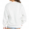 WOMENS RAIDERS RHINESTONE MESH OVERLAY CREWNECK SWEATSHIRT
