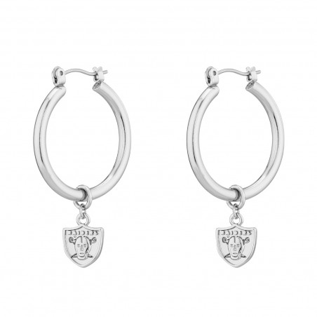 RAIDERS CHARM LOGO HOOPS