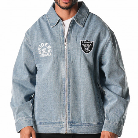 Unisex Raiders Denim Coaches Jacket | Official Raiders Unisex Coaches Jacket Sale