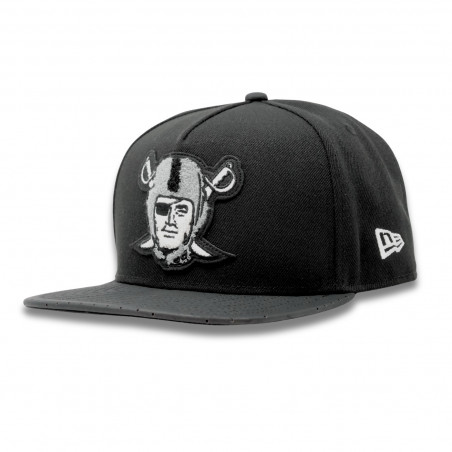 NEW ERA RAIDERS 9FIFTY CHENILLE PIRATE FAUX LEATHER CAP