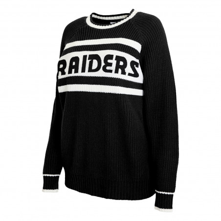 WEAR BY ERIN ANDREWS WOMENS RAIDERS RAGLAN SHAKER SWEATER