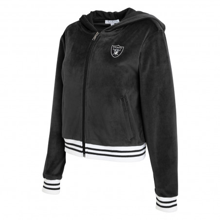 WEAR BY ERIN ANDREWS WOMENS RAIDERS VELOUR TRACK JACKET
