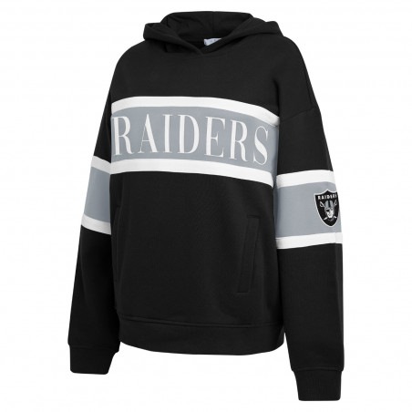 WEAR BY ERIN ANDREWS WOMENS RAIDERS STRIPED HOODIE