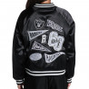 WOMENS RAIDERS OVERSIZED RAGLAN SATIN JACKET