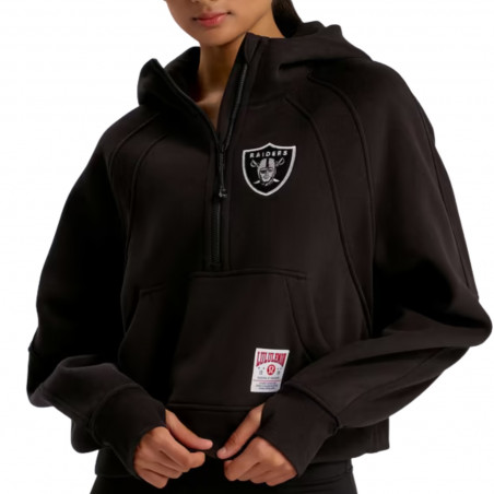 LULULEMON WOMENS RAIDERS SCUBA OVERSIZED SHIELD LOGO HALF-ZIP HOODIE