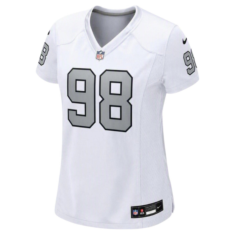 NIKE WOMENS RAIDERS MAXX CROSBY COLOR RUSH GAME JERSEY