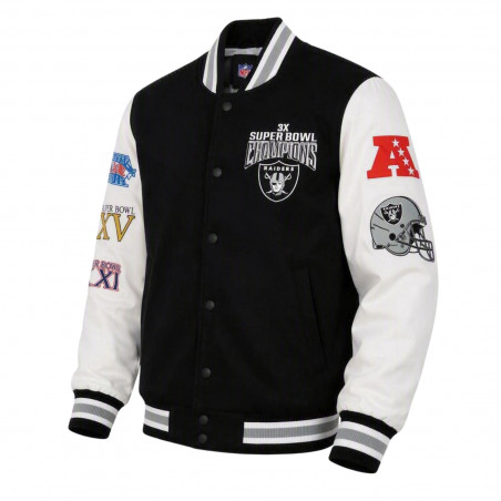 STARTER RAIDERS PLAYOFFS VARSITY JACKET
