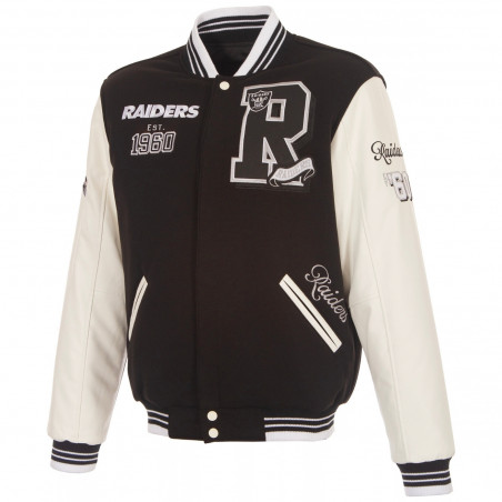 JH DESIGN RAIDERS FAUX LEATHER JACKET