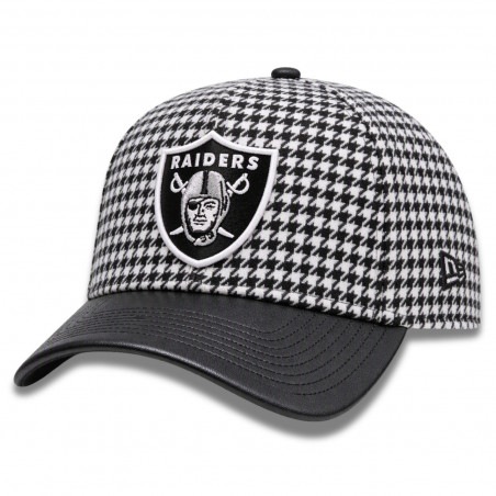 NEW ERA WOMENS RAIDERS 9FORTY HOUNDSTOOTH SHIELD CAP
