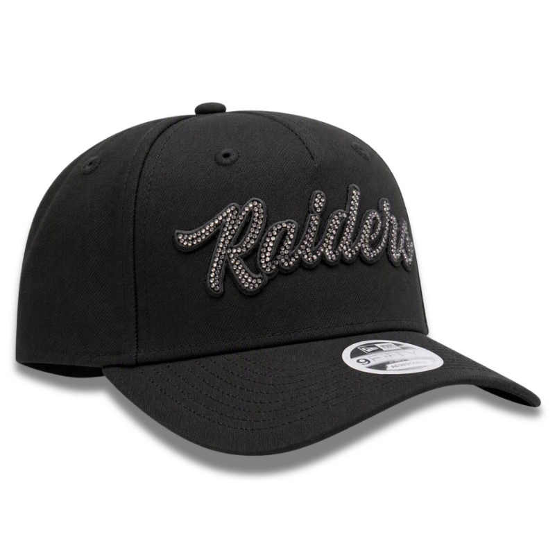 NEW ERA WOMENS RAIDERS 9FORTY RHINESTONE SCRIPT CAP