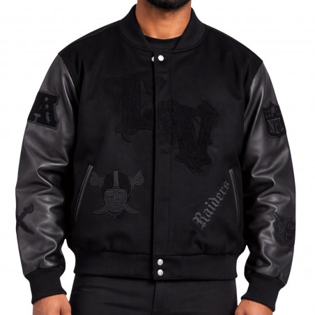 JEFF HAMILTON RAIDERS BLACK BIKER JACKET