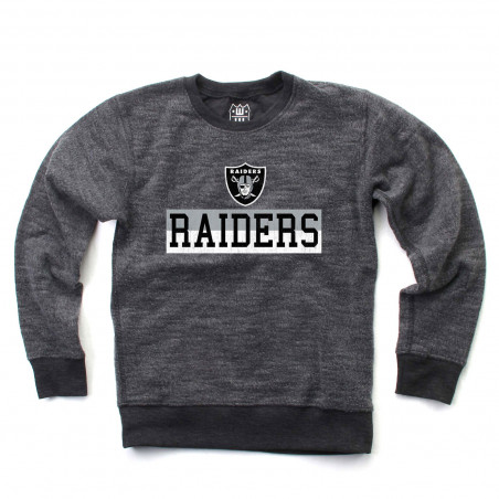 RAIDERS JUVENILE REVERSIBLE FLEECE CREWNECK SWEATSHIRT