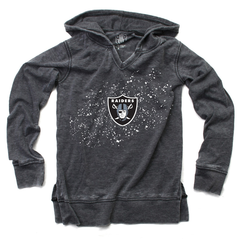GIRLS JUVENILE RAIDERS BURN OUT HOODIE