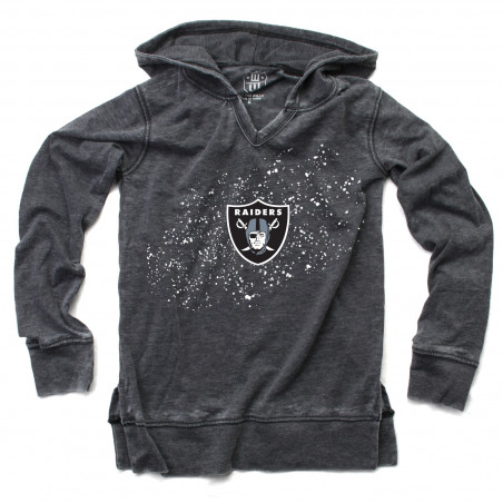 GIRLS JUVENILE RAIDERS BURN OUT HOODIE
