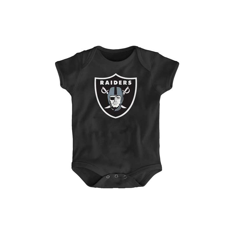 NEWBORN RAIDERS SHIELD LOGO ONESIE