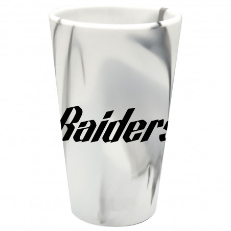 RAIDERS WHITE 16OZ SILICONE PINT GLASS