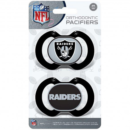 LAS VEGAS RAIDERS PACIFIER 2 PACK