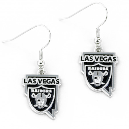 WOMENS LAS VEGAS RAIDERS STATE DANGLER EARRINGS