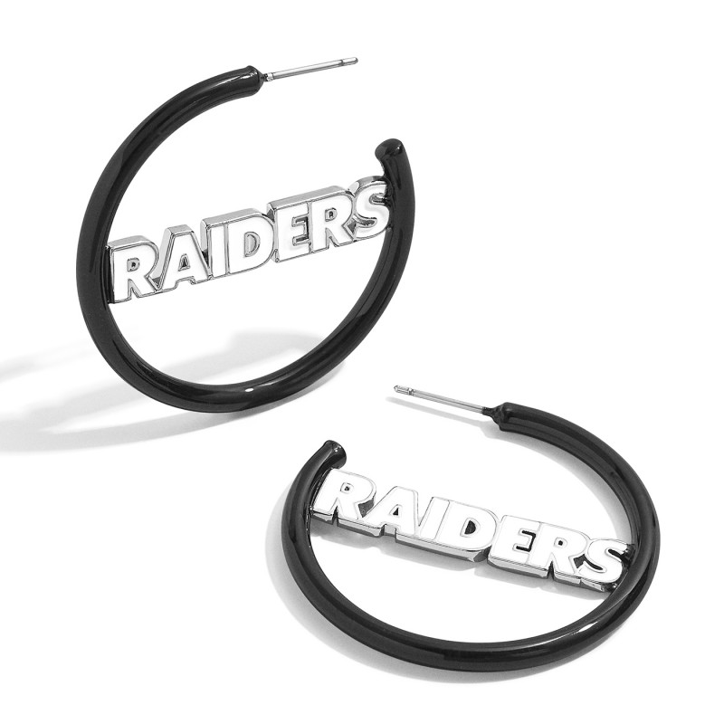 RAIDERS DELICATE ENAMEL HOOPS