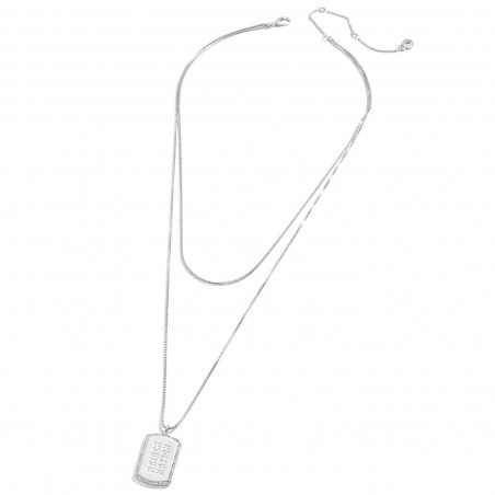 RAIDERS DOUBLE TAG RAIDER NATION NECKLACE