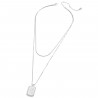 RAIDERS DOUBLE TAG RAIDER NATION NECKLACE
