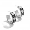 WEAR BY ERIN ANDREWS X BAUBLEBAR WOMENS RAIDERS ENAMEL HOOP EARRINGS