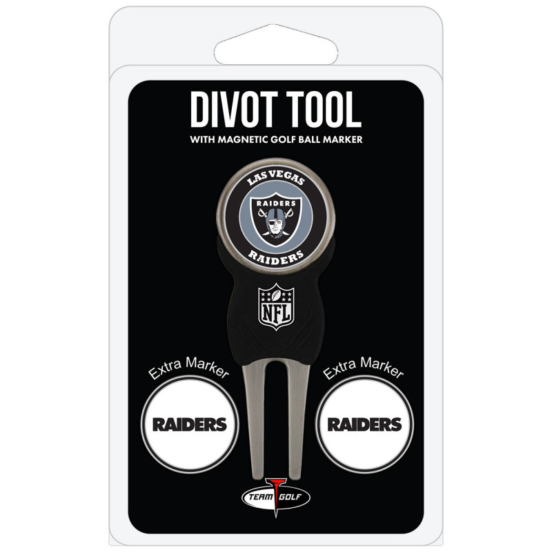 LAS VEGAS RAIDERS DIVOT TOOL AND BALL MARKER SET