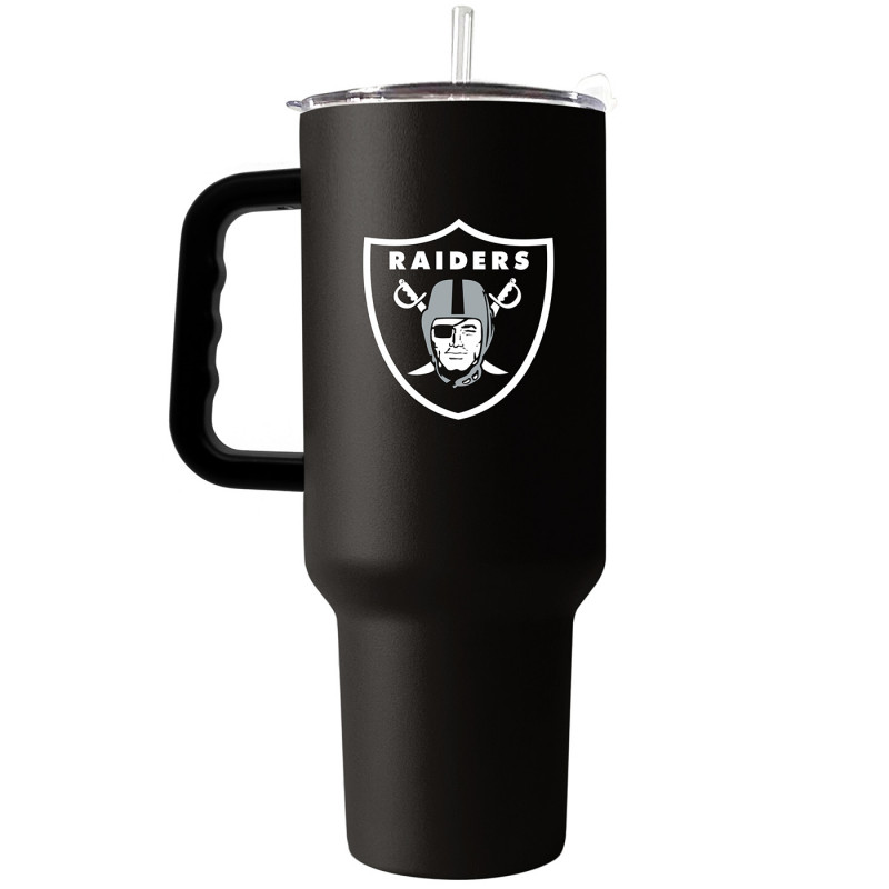 RAIDERS 40OZ POWDER COAT TRAVEL TUMBLER