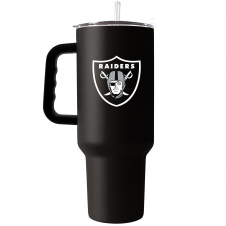 RAIDERS 40OZ POWDER COAT TRAVEL TUMBLER