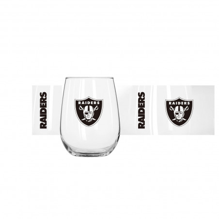 RAIDERS 16OZ STEMLESS WINE GLASS