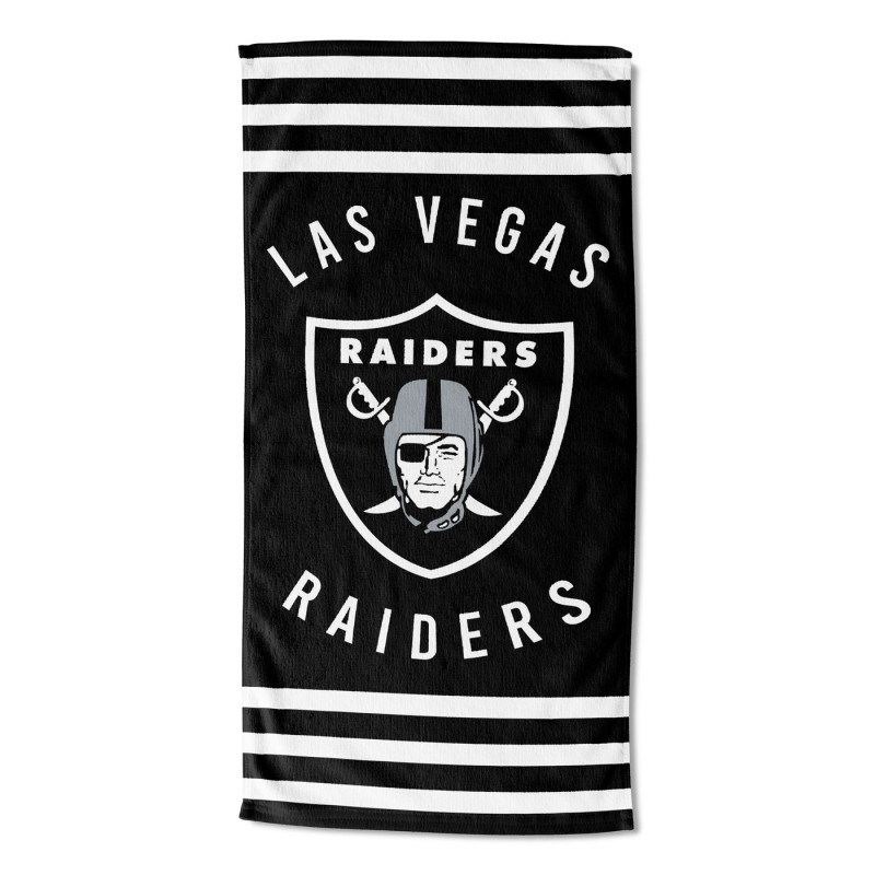 LAS VEGAS RAIDERS STRIPES BEACH TOWEL