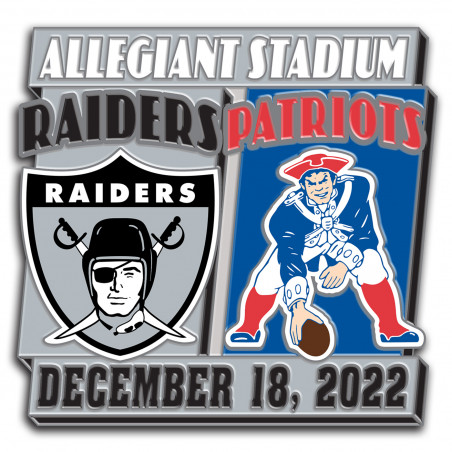 RAIDERS VS.PATRIOTS 2022 GAME DAY PIN
