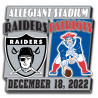 RAIDERS VS.PATRIOTS 2022 GAME DAY PIN