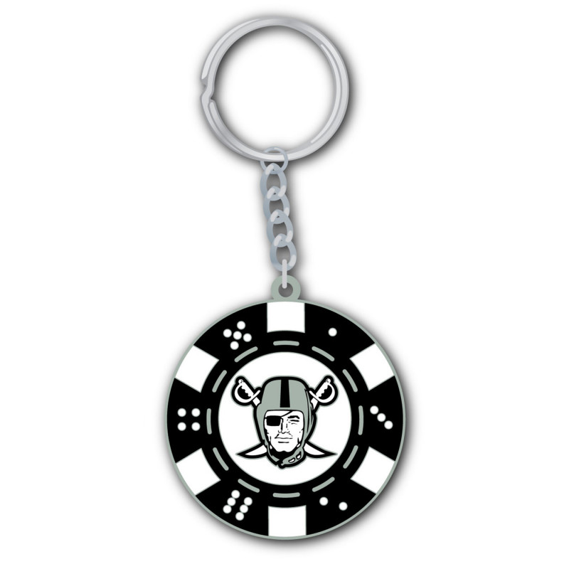 LAS VEGAS RAIDERS POKER CHIP KEYCHAIN