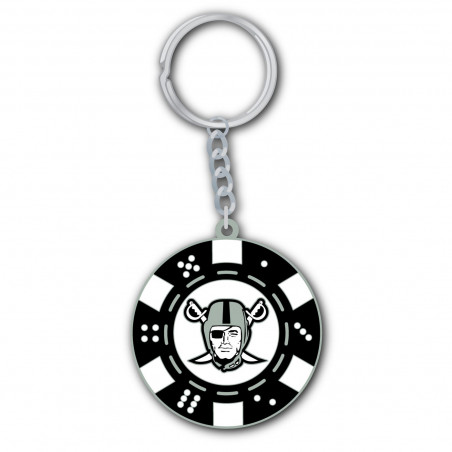 LAS VEGAS RAIDERS POKER CHIP KEYCHAIN