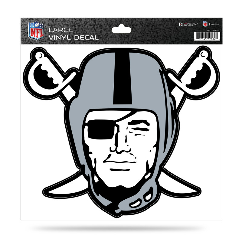 RAIDERS 11 INCH PIRATE LOGO VINYL DECAL