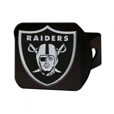 RAIDERS MATTE BLACK SHIELD HITCH COVER