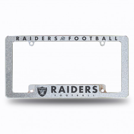 RAIDERS GLITTER LICENSE PLATE FRAME