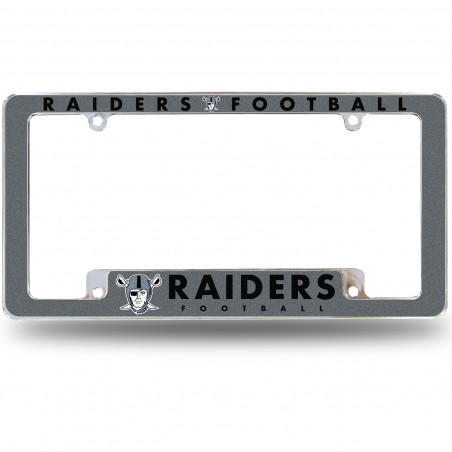 LAS VEGAS RAIDERS BLACK GLITTER CHROME FRAME