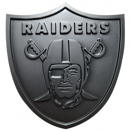 RAIDERS 3X3 MATTE BLACK AUTO EMBLEM
