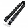 LAS VEGAS RAIDERS BLACK ON BLACK LOGO LANYARD