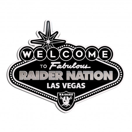 LAS VEGAS RAIDERS WELCOME TO RAIDER NATION FOAM SIGN