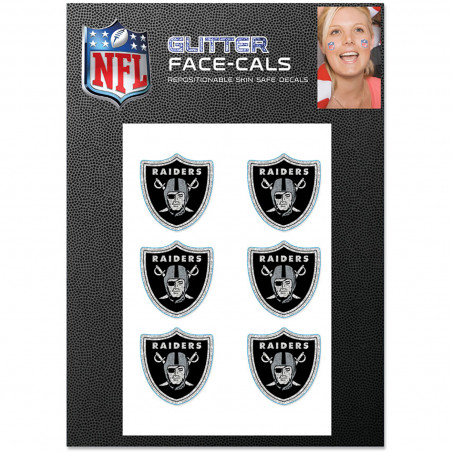 RAIDERS GLITTER TATTOO 6-PACK SET