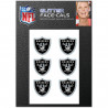 LAS VEGAS RAIDERS GLITTER TATTOO 6 PACK