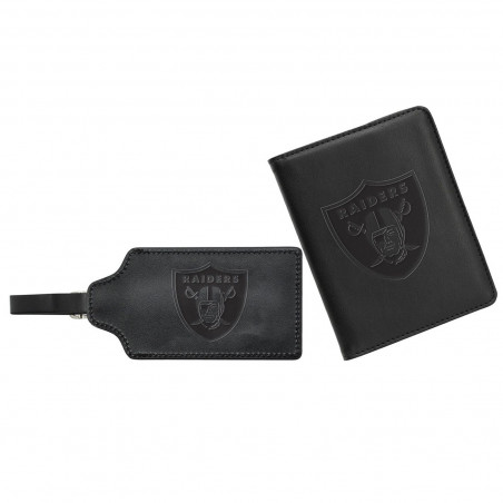 RAIDERS LEATHER PASSPORT & BAG TAG SET