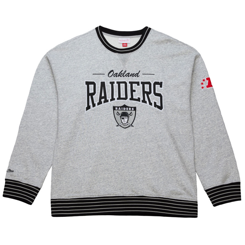 Mitchell & Ness Oakland Raiders Throw It Back Crewneck Sweatshirt | Official Oakland Raiders Crewneck Sweatshirt Sale
