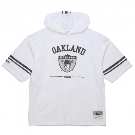 MITCHELL & NESS OAKLAND RAIDERS RETRO LOGO SHORT SLEEVE HOODIE